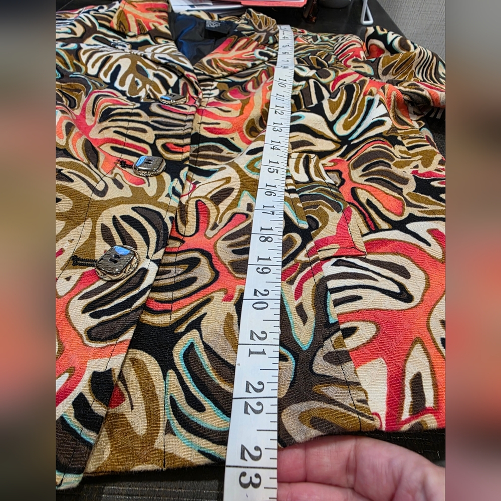 Requirements Vibrant Leaf Pattern Blazer - image 5